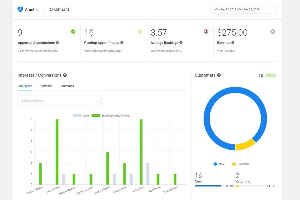 Dashboard Feature